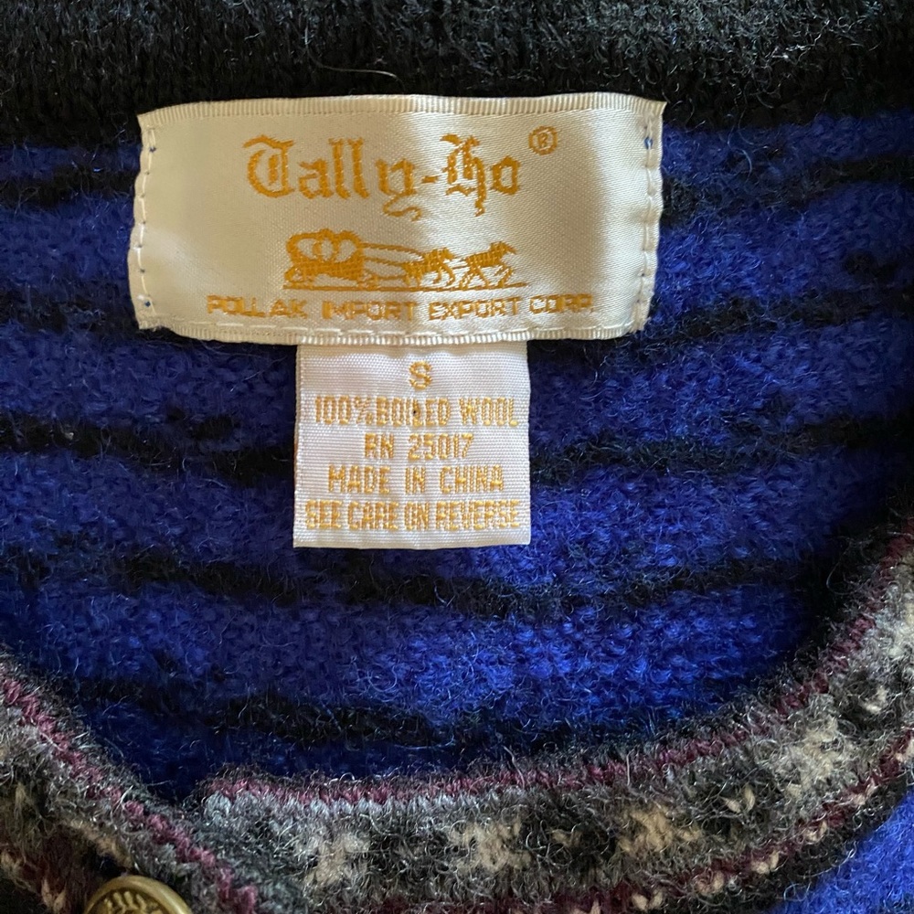 Vintage Floral Wool Cardigan‎ - Picture 3 of 4